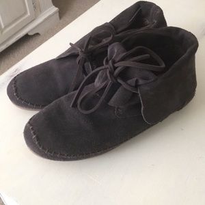 TOMS Moccasins, brown, size 9.